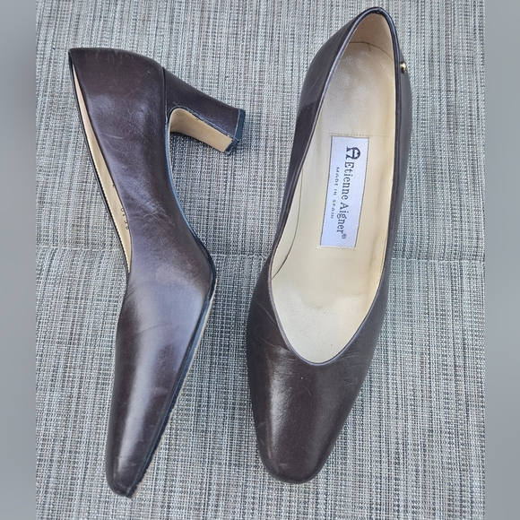 Vintage Etienne Aigner Leather Pumps 7M - Picture 4 of 7